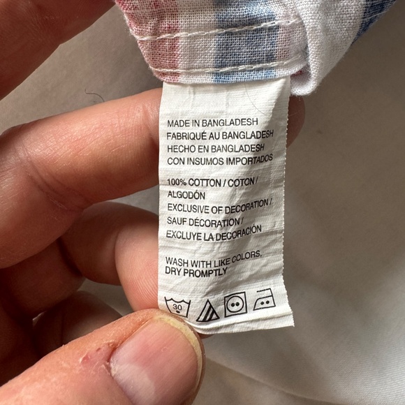 Izod Saltwater Men's Short Sleeve Striped Button Up Shirt Red White Blue Size XL - Picture 7 of 12